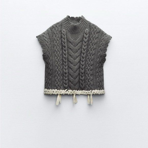 Zara braided knit vest - Picture 8 of 9